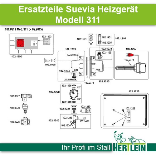 Ersatzteile suevia heizgerät - ersatzteile,