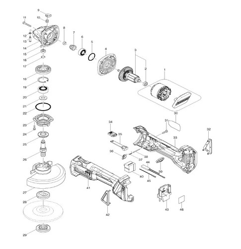 Makita ersatzteile für dga504 - für,